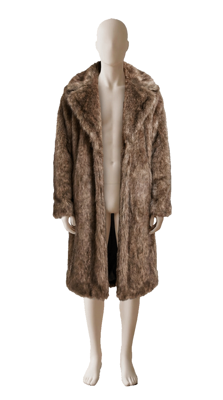 Medium length coat falling just below the knee